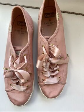 Keds x kate spade Blush Pink Satin-Lace Sneakers